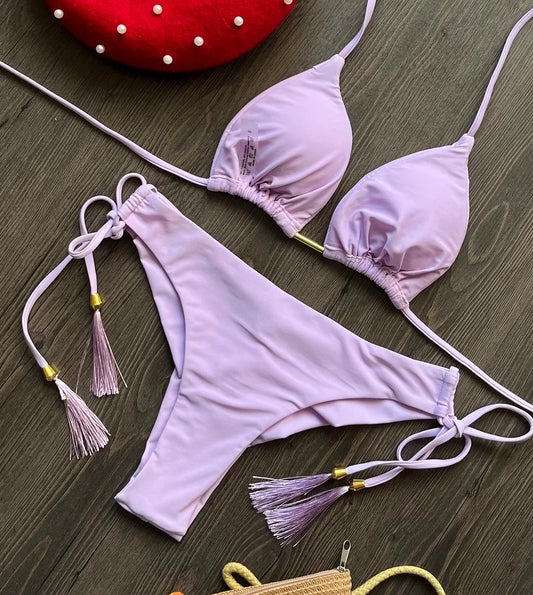 Sexy 13 Color Triangle Bathing Suit for Women Brazilian Beach Bikini Set - Empire P.E