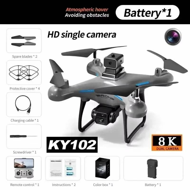 2025 KY102 Drone 8K Professional Dual Camera Brushless Quadcopter Obstacle Avoidance Optical Flow Aerial Drone RC 10000M - Empire P.E