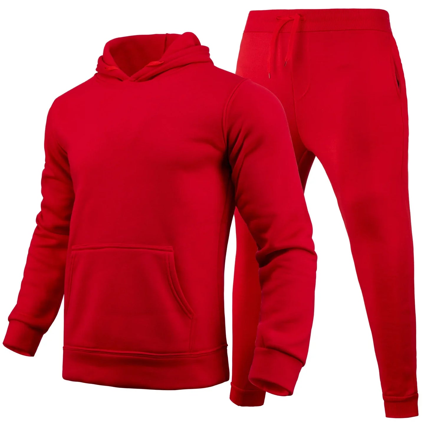 Men's  Hooded Pullover + Sweatpants Sports Suit