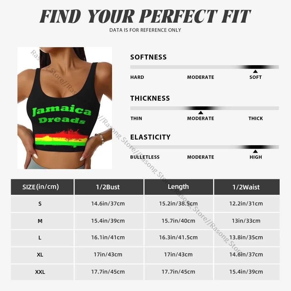 Sports Bra Women Running Yoga Clothes Vest Jamaica Kingdom Flag Gathering Fitness Vest - Empire P.E