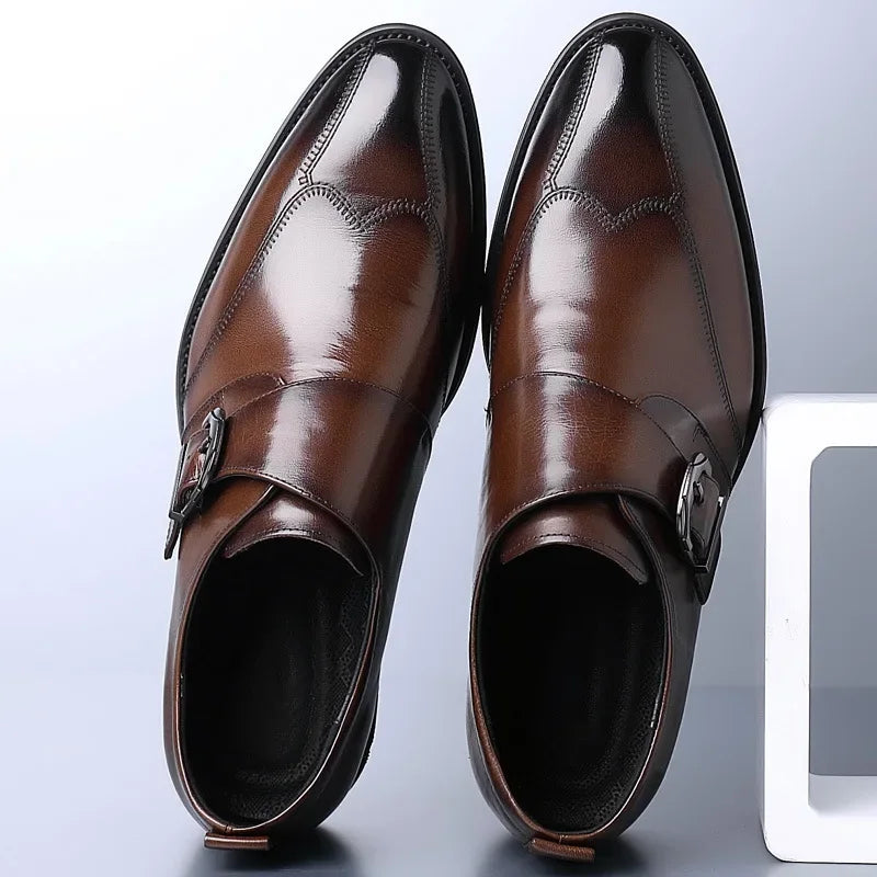 Men Business Dress Shoes Hasp Formal Leather Shoes for Men - Empire P.E