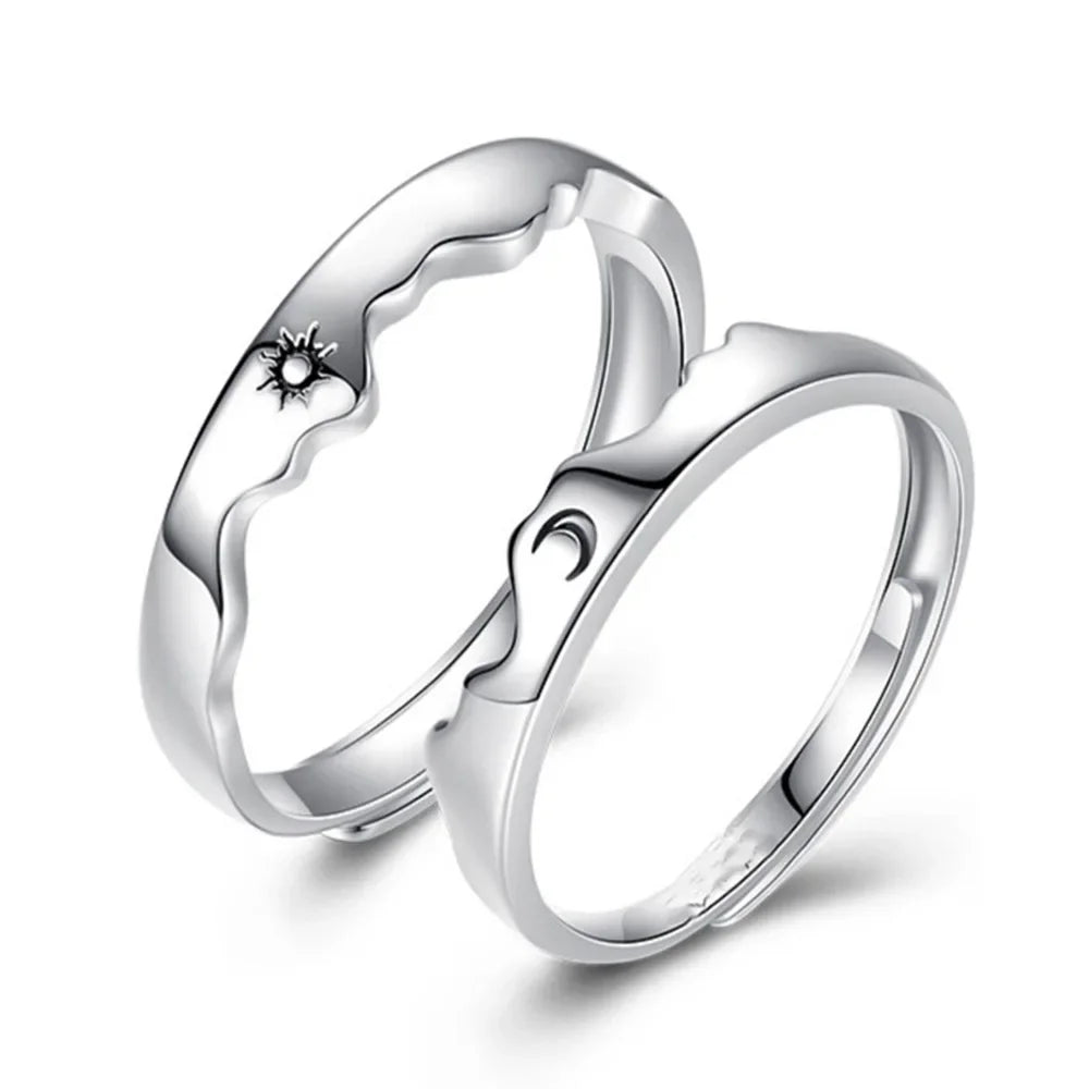 NEW 925 Sterling Silver Moissanite Diamond Couple Rings - Empire P.E