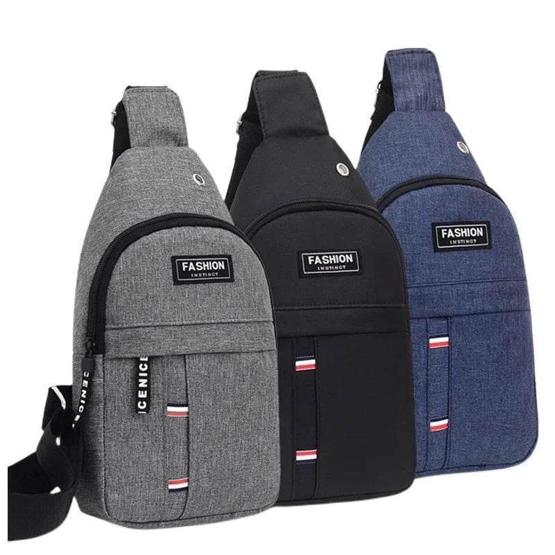 Durable & Spacious Men's Sling Backpack - Multifunctional Travel & Sport Bag with Phone Charging Port & Earphone Hole - Empire P.E