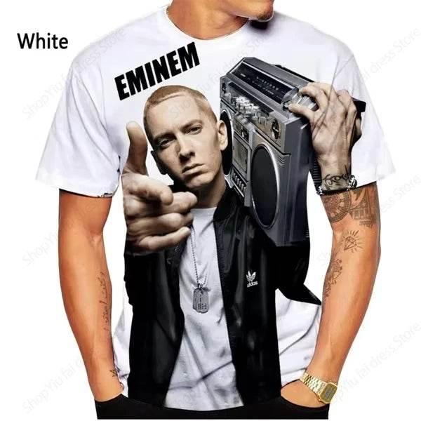 Men's Tshirt Rapper EMINEM 3d Print T-shirt Men Women Fashion T-shirts Kids Hip Hop Tops Tees Rock Rap Tshirt Summer - Empire P.E
