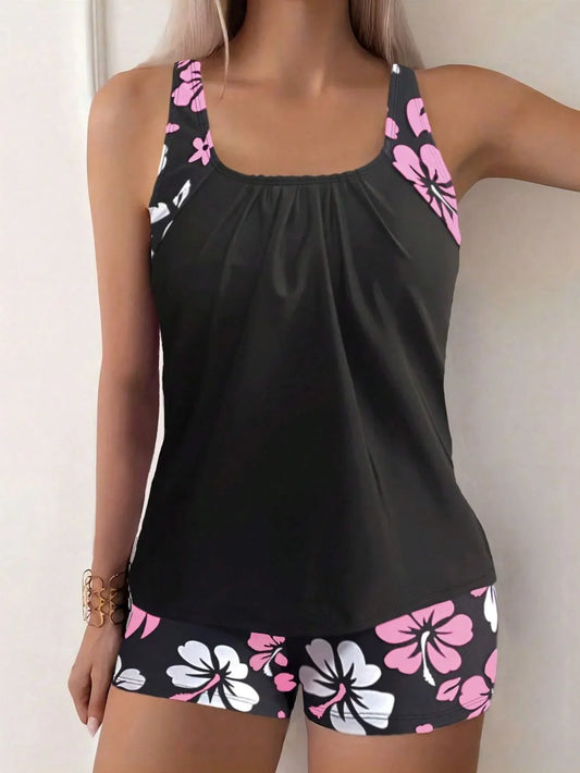 2025 Sexy Floral Tankini Swimsuit - Empire P.E