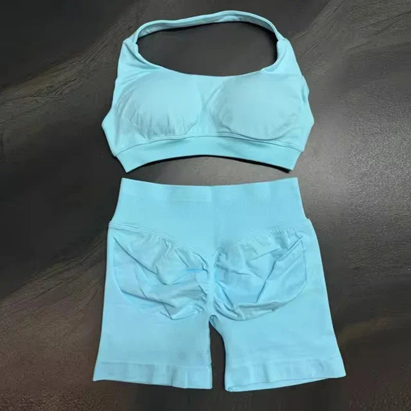 Sports Shorts Set 2 Pieces Seamless Yoga Set - Empire P.E