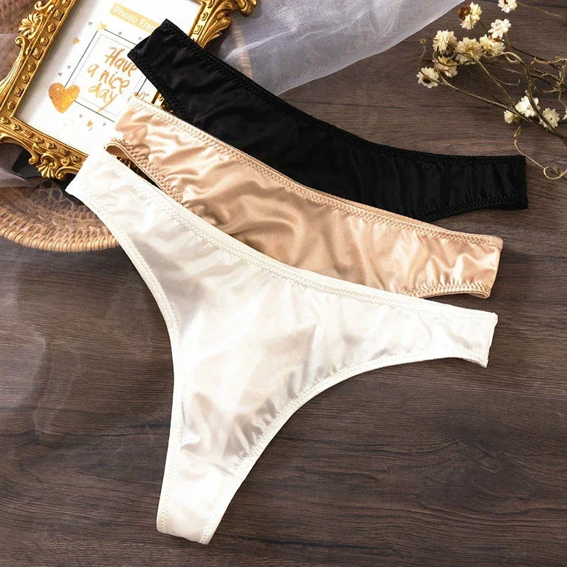 3PCS Ice Silk Seamless Skin-friendly Breathable Briefs Women Underwear - Empire P.E