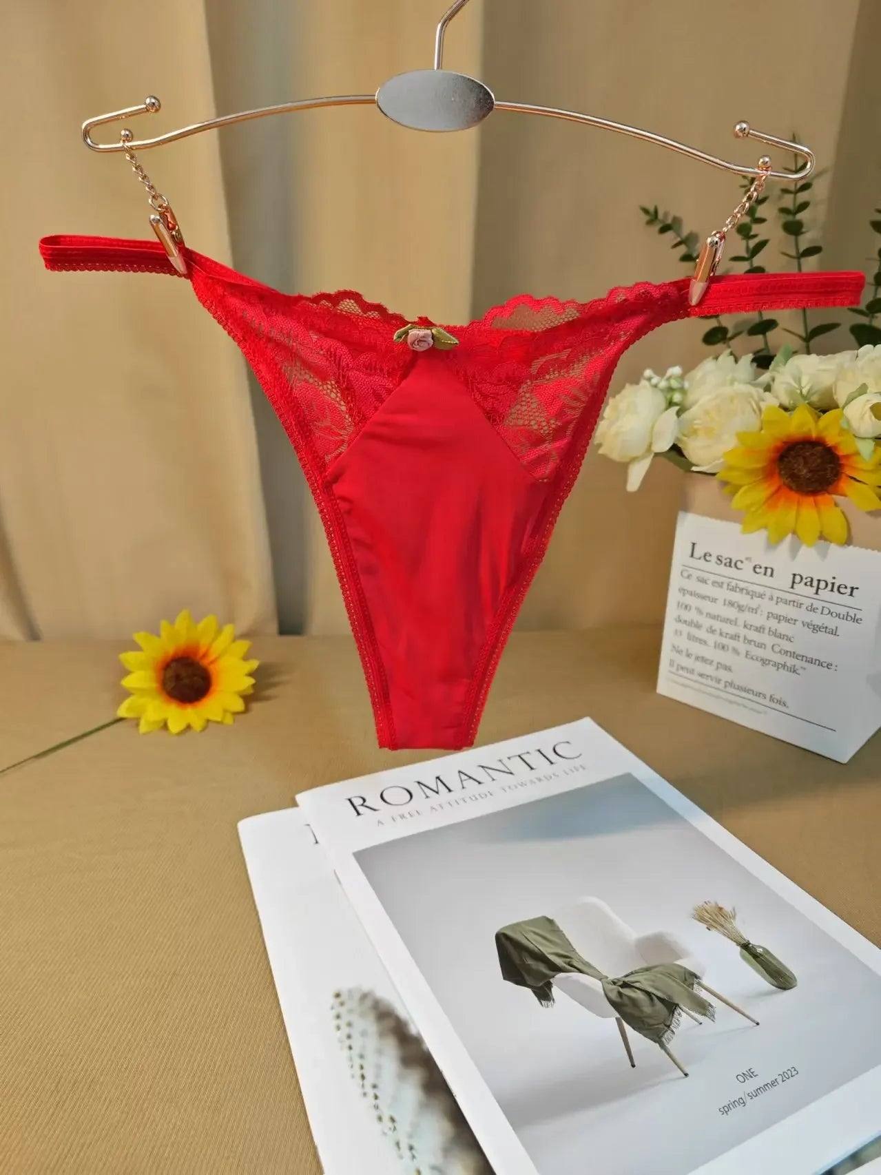 Sexy Women's Low-Waist Thong Underwear - Empire P.E