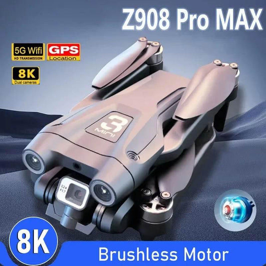 2025 New Z908 Pro /MAX 8K Drone ESC Professional 8K Dron Optical Flow Localization 3sided Obstacle Avoidance Quadcopter Toys - Empire P.E