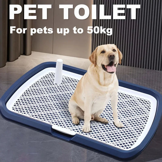 Dog Potty Training Toilet, Plastic Dog Pee Pad Holder With Removable Net