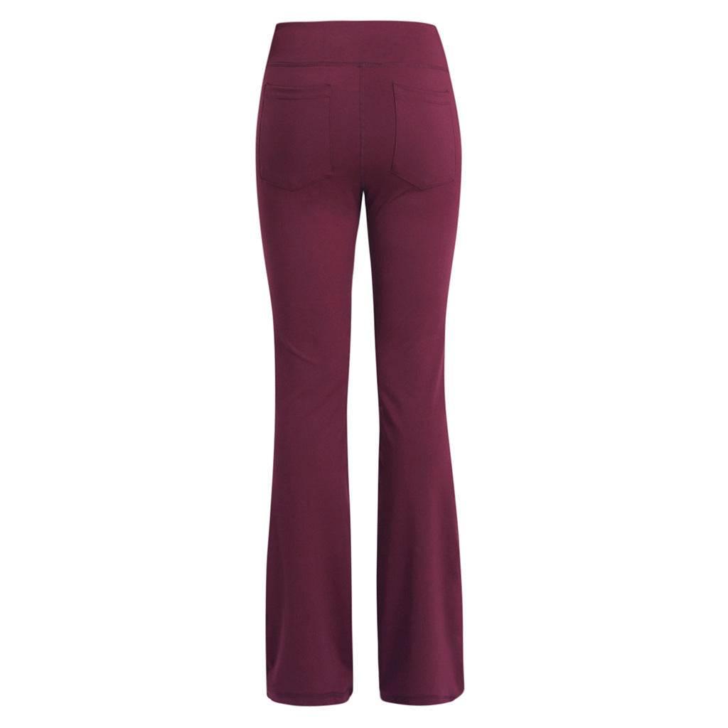 Ogilvy Mather Solid Elegant Female Lady Women's Legs Pants Palazzo Flared Wide Killer High Waist OL Ladies Career Long Trousers - Empire P.E