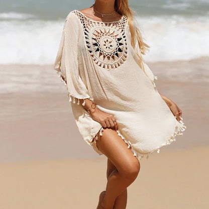 Holiday Knitting Crochet Beach Cover Ups Dress