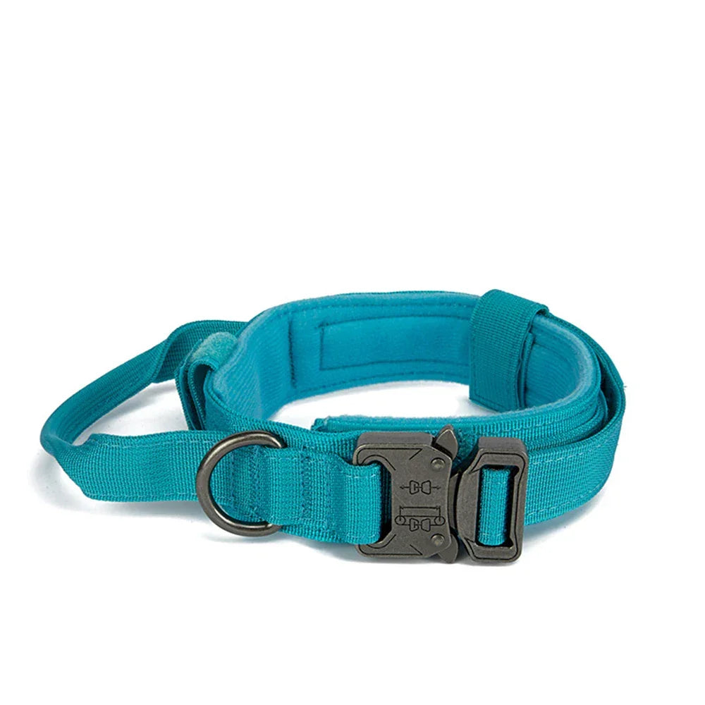 Pet Dog Collar Leash Set Nylon Material Durable Dog Collar Reflective Leash Pet Tactical Training Dog Collar Large Dog Leash Set - Empire P.E