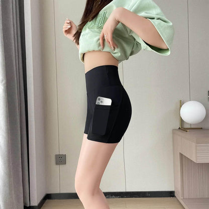 Women Sports Short Yoga Shorts High Waist Breathable Soft Fitness Tight Women Yoga Legging Shorts Cycling Athletic Gym Shorts - Empire P.E
