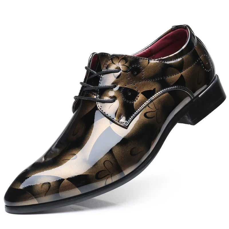 Men's Dress Shoes Floral Pattern Oxfords - Empire P.E