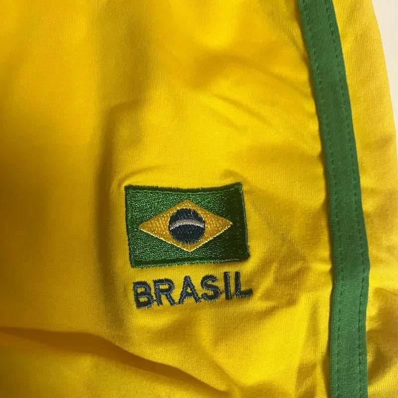 Gothic Women Yellow Shorts Brazil Embroidery Casual Wide Leg Pant Drawstring Elastic Waist Bikers Shorts Y2k Clothes 2024 Summer - Empire P.E