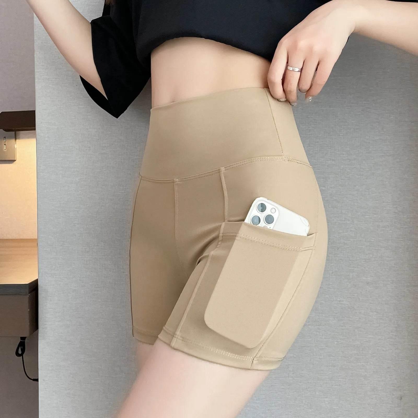 Women Sports Short Yoga Shorts High Waist Breathable Soft Fitness Tight Women Yoga Legging Shorts Cycling Athletic Gym Shorts - Empire P.E