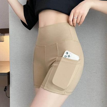 Women Sports Short Yoga Shorts High Waist Breathable Soft Fitness Tight Women Yoga Legging Shorts Cycling Athletic Gym Shorts - Empire P.E