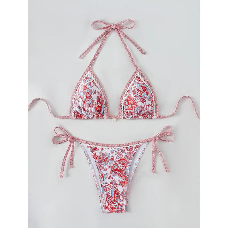 2026 New Halter String Triangle Two Piece Bikini