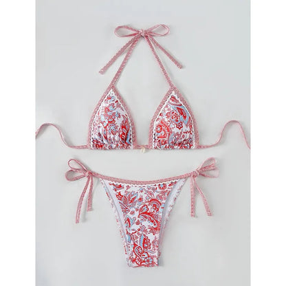 2026 New Halter String Triangle Two Piece Bikini