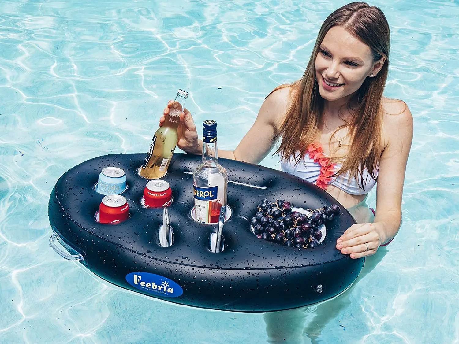 Summer Sea Bucket Cup Holder Inflatable Pool Beach Swimming Play Family Party Float Beer Drink Tray Cooler Table Toy Accessories - Empire P.E
