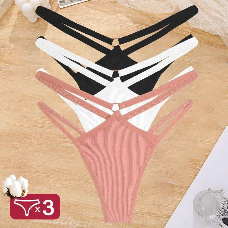 3PCS/Set Cotton Panties for Women Hollow Out - Empire P.E