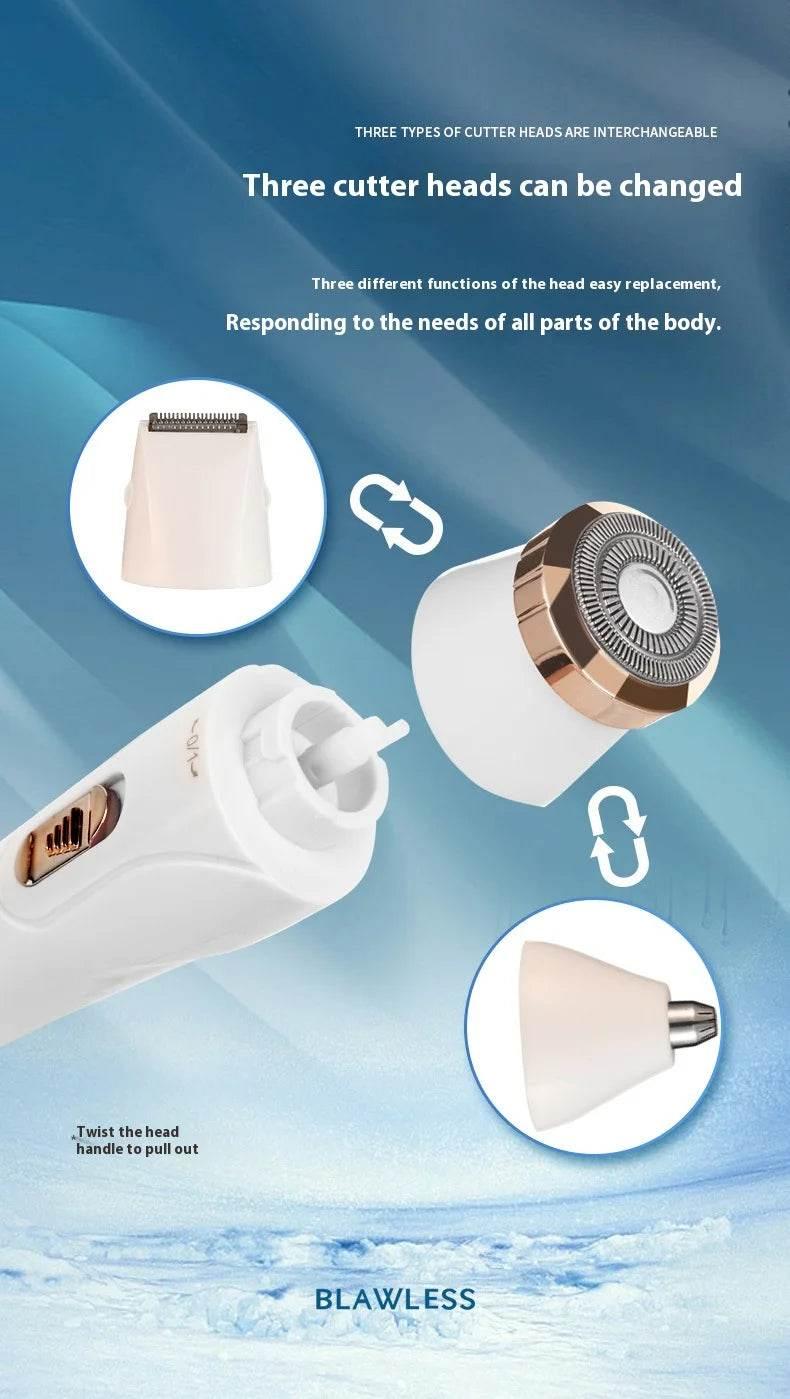 Electric Hair Trimmers for Women Waterproof Razor Painless Private Body Hair Removal Device shaver Bikini Arm Leg Face Shaving - Empire P.E