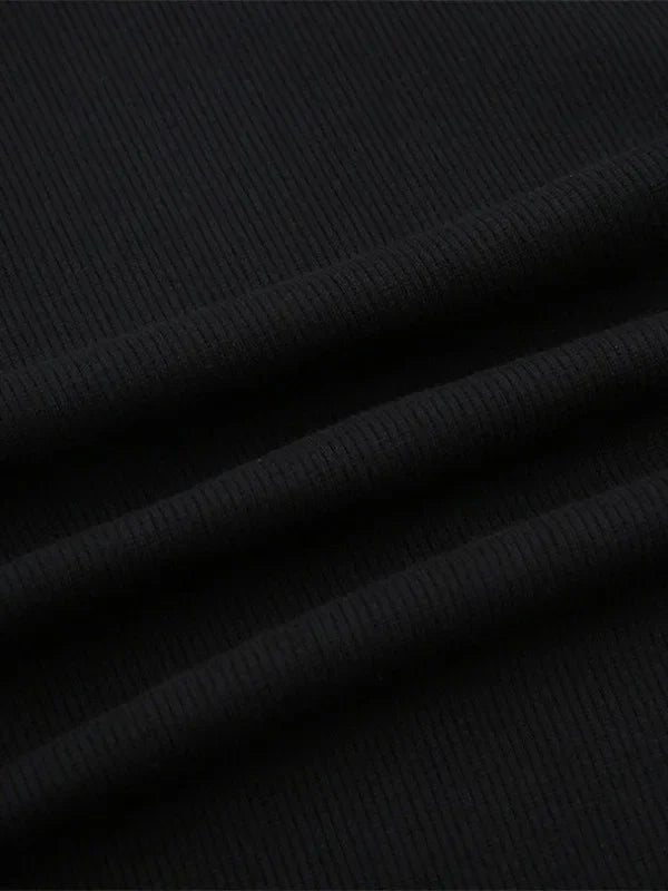 Elegant And Pretty Women Dresses Autumn Winter New Black Sexy Short Dress Female V Neck Long Sleeve Slim Solid Color Mini Dress - Empire P.E
