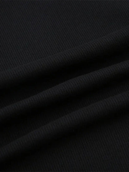 Elegant And Pretty Women Dresses Autumn Winter New Black Sexy Short Dress Female V Neck Long Sleeve Slim Solid Color Mini Dress - Empire P.E