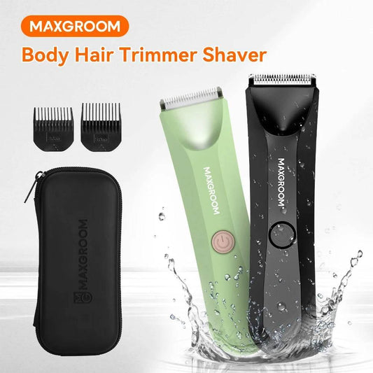 MAXGROOM Body Hair Trimmer Shaver for Men Ball Trimmer for Groin Pubic Replaceable Ceramic Blade Electric IXP7Waterproof Clipper - Empire P.E