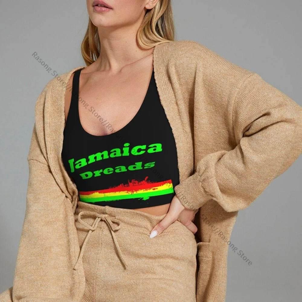 Sports Bra Women Running Yoga Clothes Vest Jamaica Kingdom Flag Gathering Fitness Vest - Empire P.E