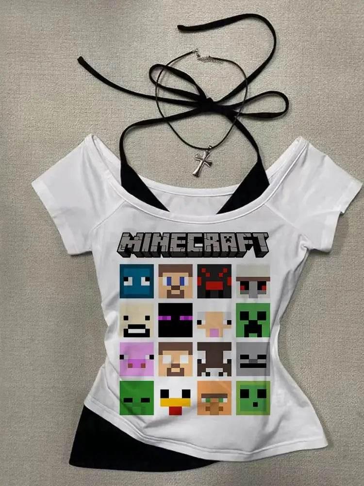 Woman Clothes for Women Trashy Y2k 2000s Tops With Suspenders Female Clothing Crop Top Sexys Summer Women's Cropped Emo Corset - Empire P.E