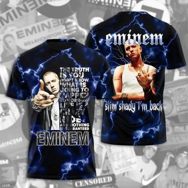 2025 New Men's T-shirt Popular Rapper Eminem 3D Printed t shirts Men/Women Hip Hop Street Tee Loose Casual Top Trend Man Clothes - Empire P.E