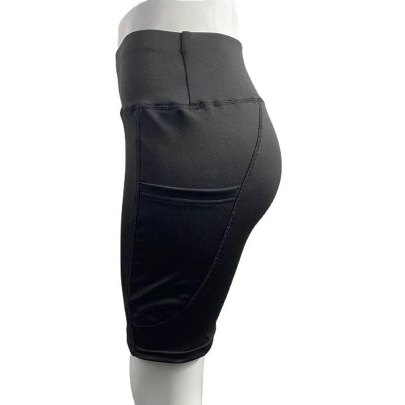 Leggings Women High Waist Yoga Sport Shorts Biker Shorts Women Sports Leggings For Fitness Cross Waist Pocket Yoga Pant - Empire P.E