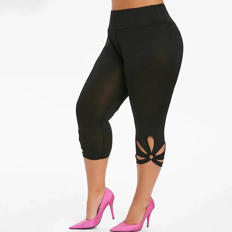 Women's Plus-Size Stretch Essential Legging Summer Elastic Waist Seamless Casual Leggings Short Pants Capri Leggins Mujer - Empire P.E