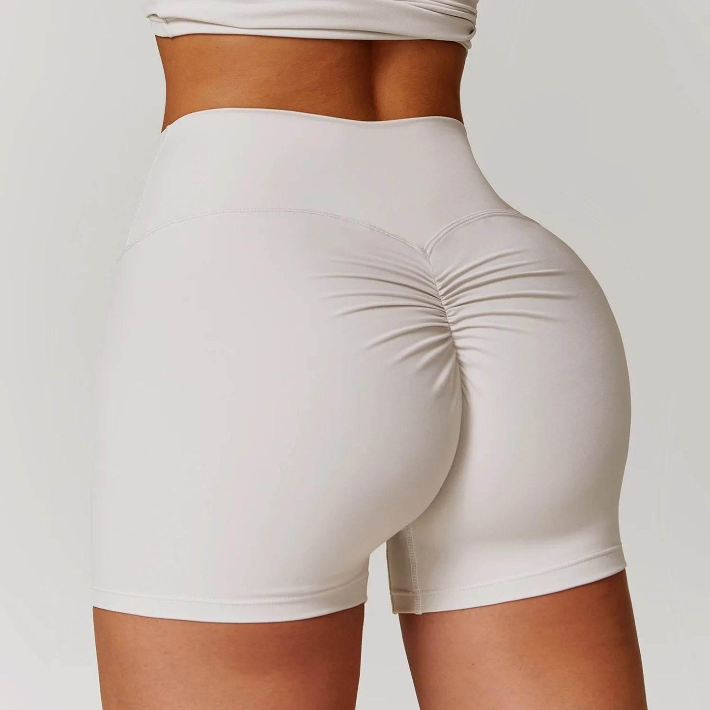 New Women Yoga Shorts High Waist Beautiful Buttocks Gym Sexy Feel V-shaped Shorts Sports Fitness Tights Push up Run Leggings - Empire P.E