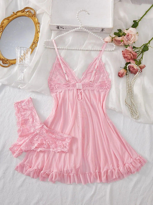 Sexy Lingerie Set Women Erotic Bra Nightdress Sexy Lace - Empire P.E