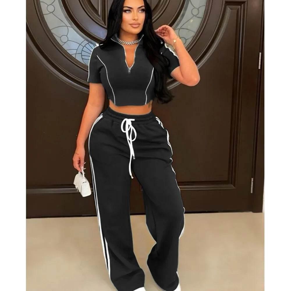 Fashion Casual Short Hoodie 2 Piece Women - Empire P.E