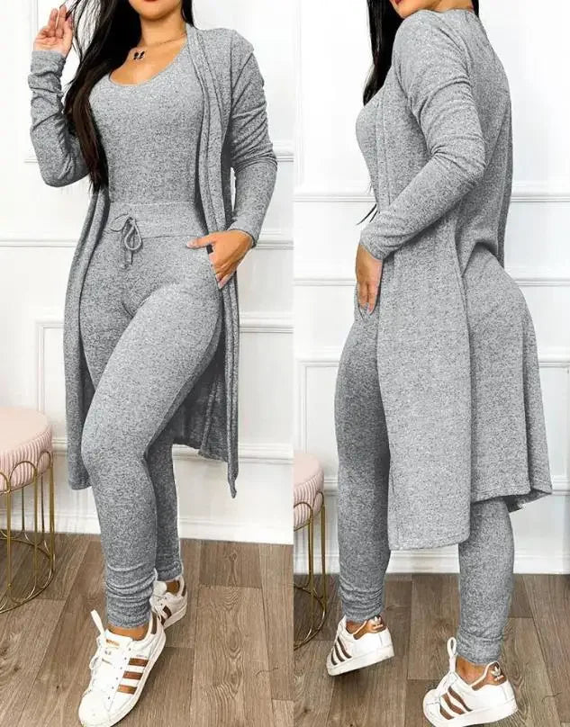 Two Piece Set Women Outfit Spring Fashion Drawstring Pocket Design - Empire P.E