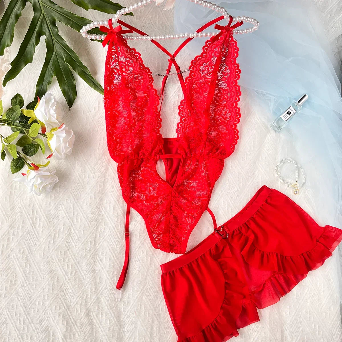 Sexy Lingerie Woman Lace Transparent Sets - Empire P.E