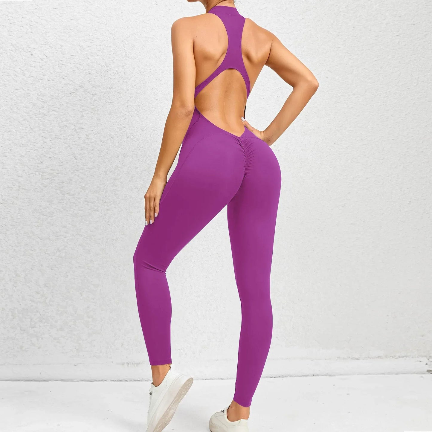New Zip Up Rompers Scrunch Butt Yoga Sets - Empire P.E