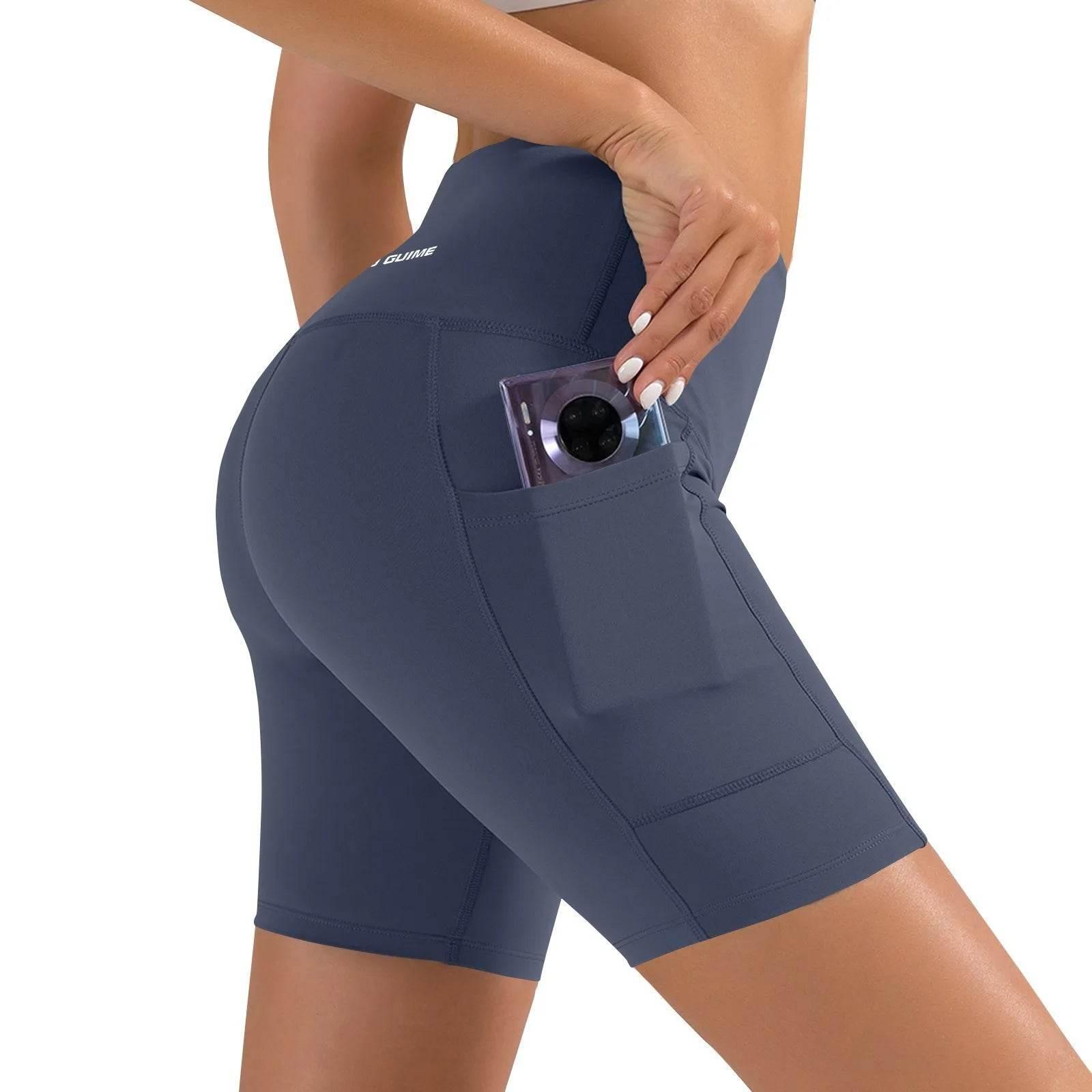 Women Sports Short Yoga Shorts High Waist Breathable Soft Fitness Tight Women Yoga Legging Shorts Cycling Athletic Gym Shorts - Empire P.E