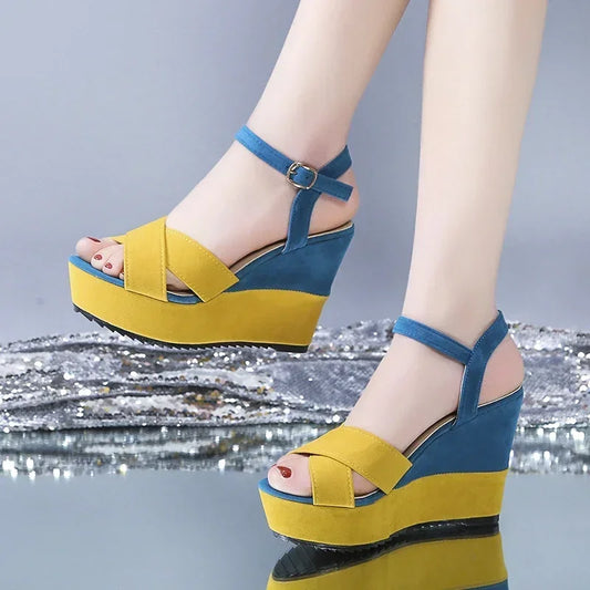 2024 New Women Shoes Platform Sandals High Wedges Heel Ankle - Empire P.E