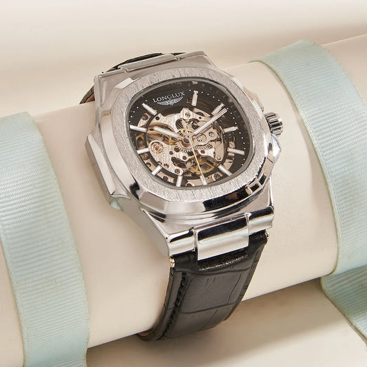 Men's Automatic Mechanical Leather Watch