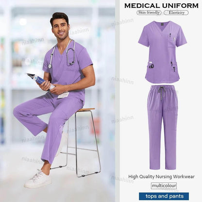 Uniforms Scrub Top Pants Sets Unisex - Empire P.E
