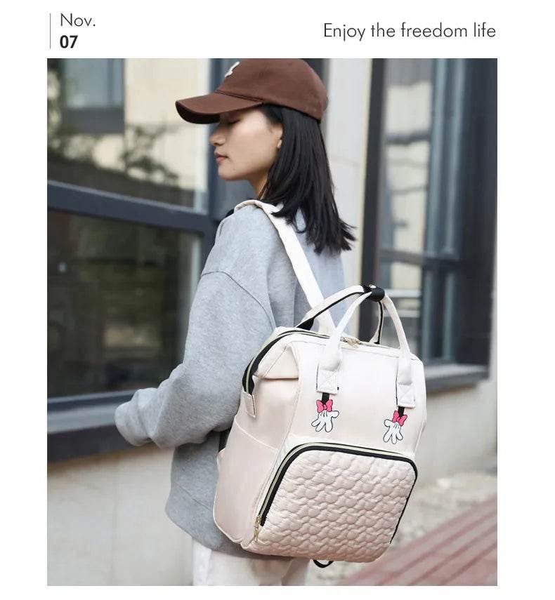 Personalized Name Mommy Bag Multi-functional Double Shoulder Storage Diaper Backpack for Outdoor Traveling Mom Gift - Empire P.E