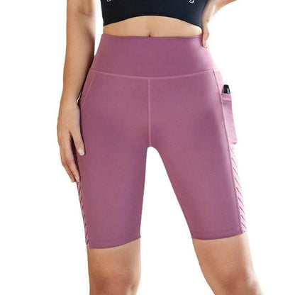 Women's Gym Running Shorts Yoga Shorts Women High Waist Push Up Legging with Pocket Yoga Fitness Workout Leggings Sport Shorts - Empire P.E