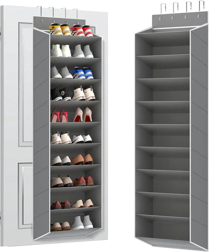 10 Tiers Large Over the Door Shoe Organizer Hanging Shoe Rack