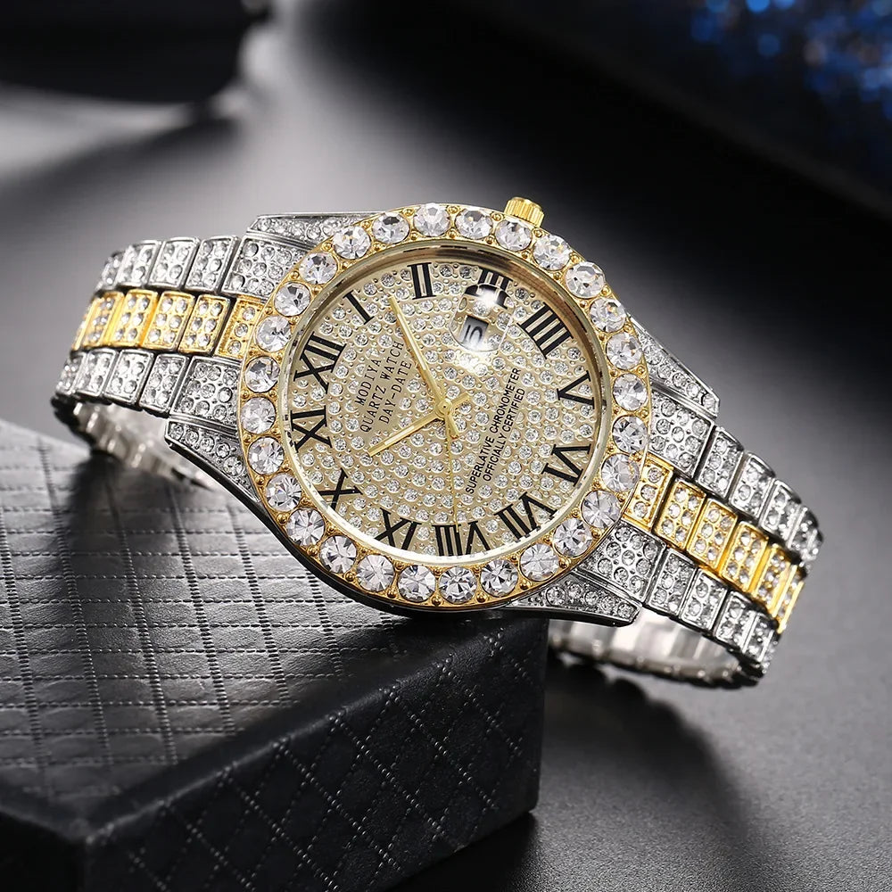 Luxury Classic Golden Men's Steel Strap - Empire P.E