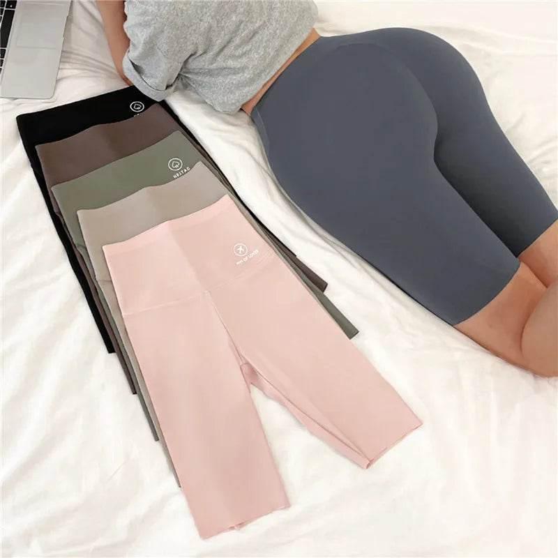 Sports Short Leggings Gym Fitness Push Up Shorts Women Yoga Slim Fit Half Pants Elastic High Waist Summer Thin Workout Tights - Empire P.E